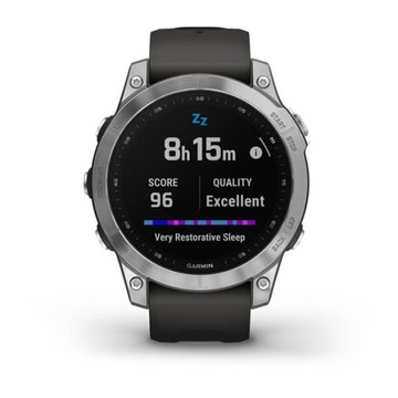 Часы Garmin Fenix ​​7 Silver - графитовый ремешок