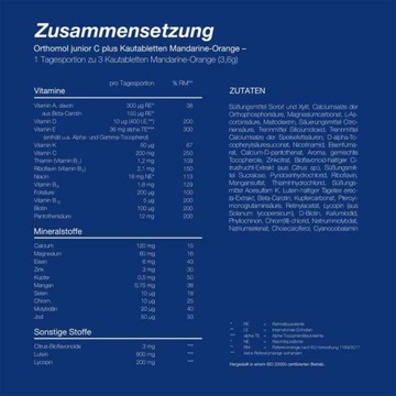 Orthomol Junior C plus (rozwój dziecka) owoce leśne