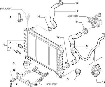фото thumb №13, Радиаторов воды fiat croma opel signum vectra c двигатель 1.8 2005-2010