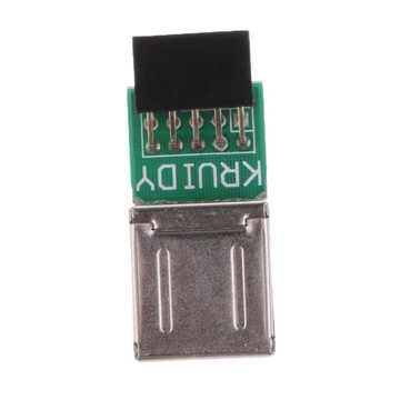 9-контактный разъем USB-концентратора модуля адаптера Dual USB2.0