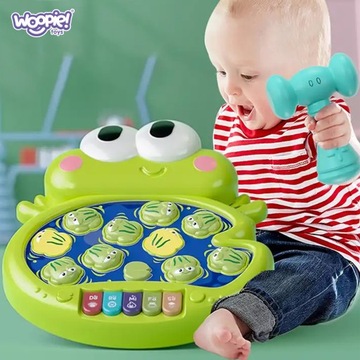 ИНТЕРАКТИВНАЯ ИГРУШКА ДЛЯ МАЛЫШЕЙ BEAT FROGS HAMMER С ЗАСВЕТЛЯЮЩИМСЯ ЗВУКОМ ВУПИ