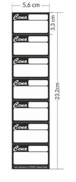 CENÓWKI SAMOPRZYLEPNE CF7 56x33mm 140szt ŻÓŁTE