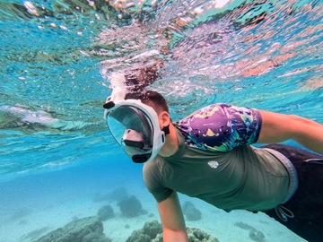 МАСКА ДЛЯ ДАЙВИНГА НЕ ЗАТЕПАЕТ ЛИЦО GoPro С ТРУБКОЙ S/M