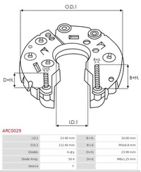фото thumb №3, Діодний міст діодний генератора arc0029 as-pl