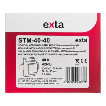 Контактор Zamel 40А, 4xНО, 230В AC | СТМ-40-40