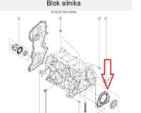 Dr. двигатель сальник. вала korb. renault master 2,3dci 11- Недорого, фото thumb