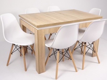 Скандинавский комплект SONOMA TABLE и 6 стульев КУХНЯ