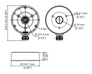 Puszka montażowa hikvision DS-1280ZJ-DM8 (Black)