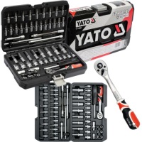НАБОР ИНСТРУМЕНТОВ YATO ТОРЦЕВЫЕ КЛЮЧИ 56EL 1/4 ТРЕЩОТКА YT-14501