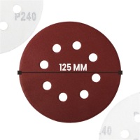 Наждачная бумага, круг с липучкой, 125 мм, P240, с отверстиями, абразивный диск, шлифовальный круг 7D-T