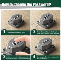 фото thumb №6, Засов do дверь замок szyfrowy 10 cm szary do дверь раздвижных