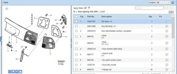 фото thumb №6, Volvo s40, v40 2003 ліва сторона лампи задні