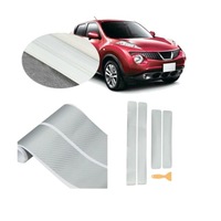 фото thumb №13, Накладки na пороги молдинг плівка карбон сріблястий