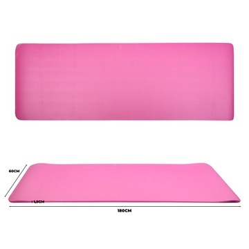 Mata do ćwiczeń Aga 180 cm x 60 cm róże i fiolety