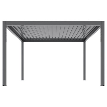 Pergola ogrodowa 4x4m tarasowa elektryczna z LED aluminiowa antracytowa