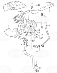 фото thumb №3, Захист теплова турбонагнітача land rover defender puma lr039774 lr029989