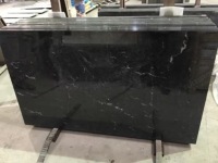 VIA LACTEA Столешница из черного гранита, 3 см, сатинированный полированный