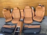 фото thumb №13, Bmw g12 сидіння заднє сидіння оббивка nappa sanddle cognac монітори масаж full