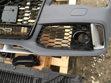 фото thumb №8, Бампер audi a7 2010-2014 4g7 передній рестайлінг стиль rs7 чорний quattro