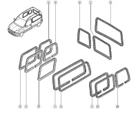 Нова оригінальна прокладка скло renault kangoo оригінальний номер 8200027185 в Україні, фото thumb