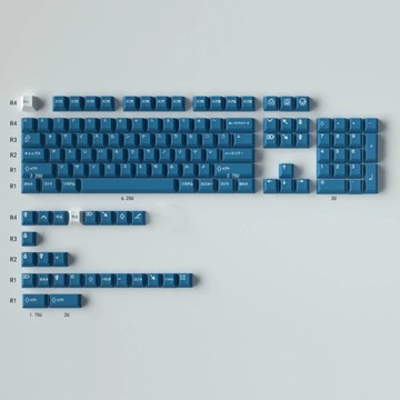 Klawisze do Klawiatury Mechanicznej PBT Profile Cherry 129szt GMK WoB Blue