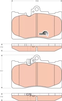 фото thumb №2, Trw gdb3398 набір гальмівних колодок гальмівних, гальма дискові