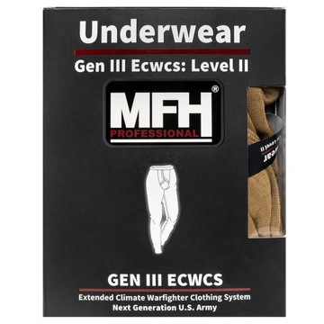 Legginsy termoaktywne męskie sportowe MFH US Level II GEN III Coyote M