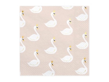Serwetki papierowe łabędzie , Lovely Swan, 20 szt.