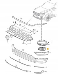 фото thumb №5, Заглушка бампер передняя vw t-roc 2ga853211a