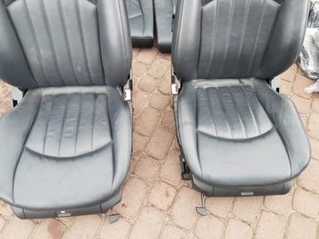 фото thumb №5, Mercedes w211 sedan комплект сиденья кожаные чёрная кожа