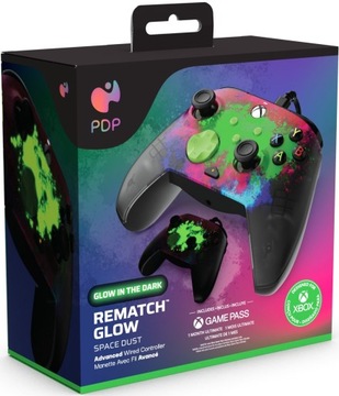 PDP XS Pad przewodowy Rematch Space Dust Glow in the Dark