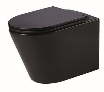CZARNY MAT MISA WC RIMLESS Lavita+ DESKA SLIM