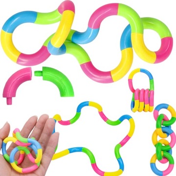 ИГРУШКА-АНТИСТРЕСС FIDGET TOYS крутая поп-змейка с кубиками-пазлом