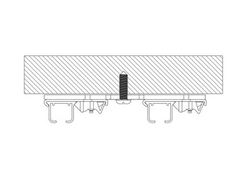 Karnisz Sufitowy podwójny MARDOM D150, 150 cm