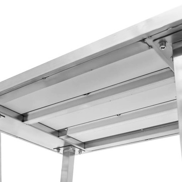 Stół GASTRONOMICZNY z PÓŁKĄ roboczy centralny 200x80 stal nierdzewna Mega-M