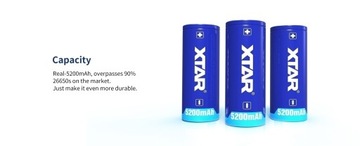 XTAR 26650-520PCM5200 мАч литий-ионный аккумулятор 3,7 В 7 А