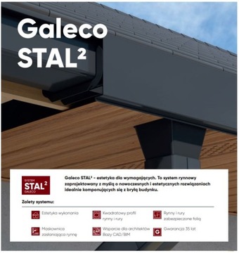 Переходник 110мм на трубу 80х80мм GALECO STAL2 графит 7015