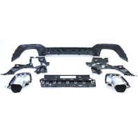 Диффузор накладка бампера bmw g20 g21 выхлоп 340i Цена, фото thumb