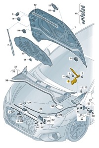 фото thumb №1, Nowe оригінальні audi оригінальний номер петля кришки 8y0823301b