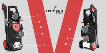 МОЙКА ДАВЛЕНИЯ LEHMANN ПРОЧНЫЙ МЕТАЛЛ НАСОС ВЫСОКОГО ДАВЛЕНИЯ МОЩНОСТЬ 1800ВТ