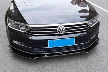фото thumb №15, Накладка бампера передньої do vw passat b8 2014+ чорний лак тюнінг