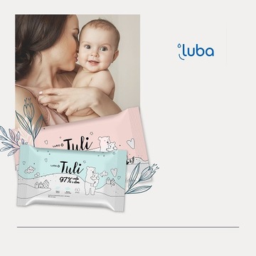 Chusteczki Nawilżane dla Dzieci LUBA Tuli - Woda Aloes / Woda Pantenol MIX
