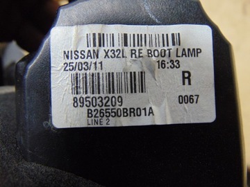 фото thumb №13, Лампа правая зад w крышка багажника nissan qashqai j10 рестайлинг