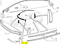 фото thumb №6, Прокладка двері fiat punto оригінальний номер 735277984