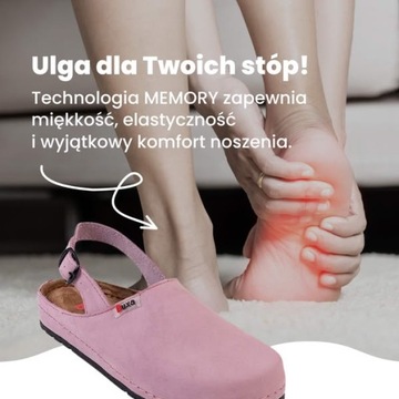 Skórzane Klapki Zdrowotne Obuwie Medyczne Buxa BZ120 MINIGUCI 40