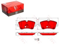 фото thumb №1, Trw тормозные колодки тормозные mercedes перед w203 c209 r171