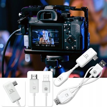 Bezprzewodowy przedłużacz konferencyjny HDMI typu C. Przedłużacz ekranu