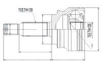 фото thumb №5, Шарнир наружный mitsubishi outlander cw 06- asx 10- citroen
