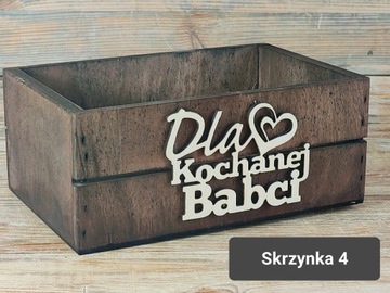 ПОДАРОК ​​НА ДЕНЬ БАБУШКИ И ДЕДУШКИ ДЕРЕВЯННАЯ КОРОБКА 20x13x8 С ВЫКРОЙКИ ПОДАРОЧНЫЙ ДЕКУ