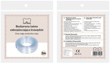Прозрачная лента, защищающая края мебели 2м SafeTeddy